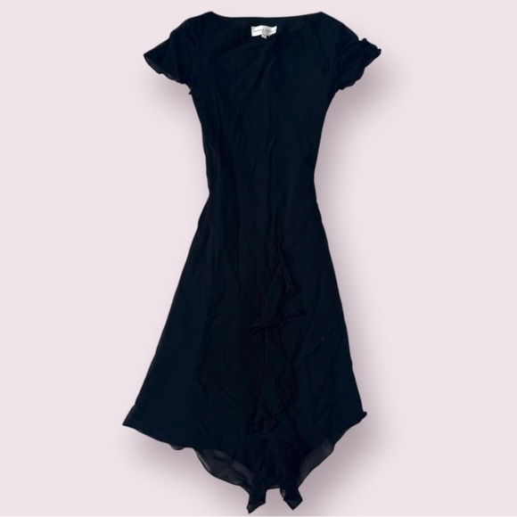 Vintage Dresses & Skirts - Black whimsygoth grunge 90s slip dress